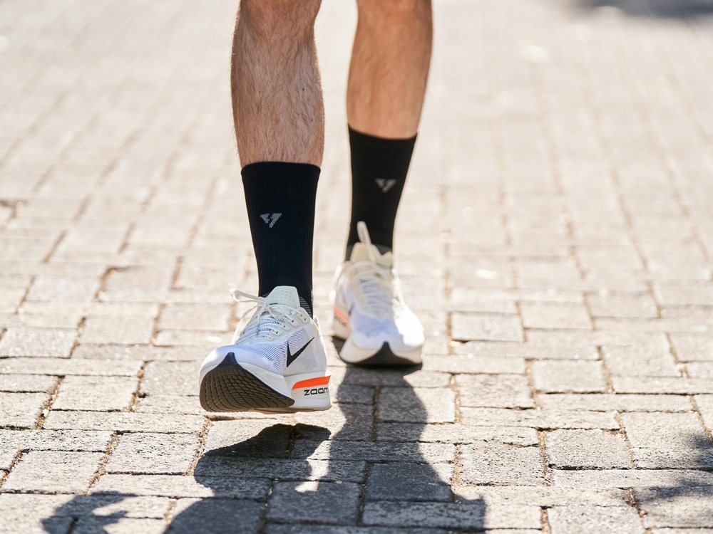 Runner in training shoes